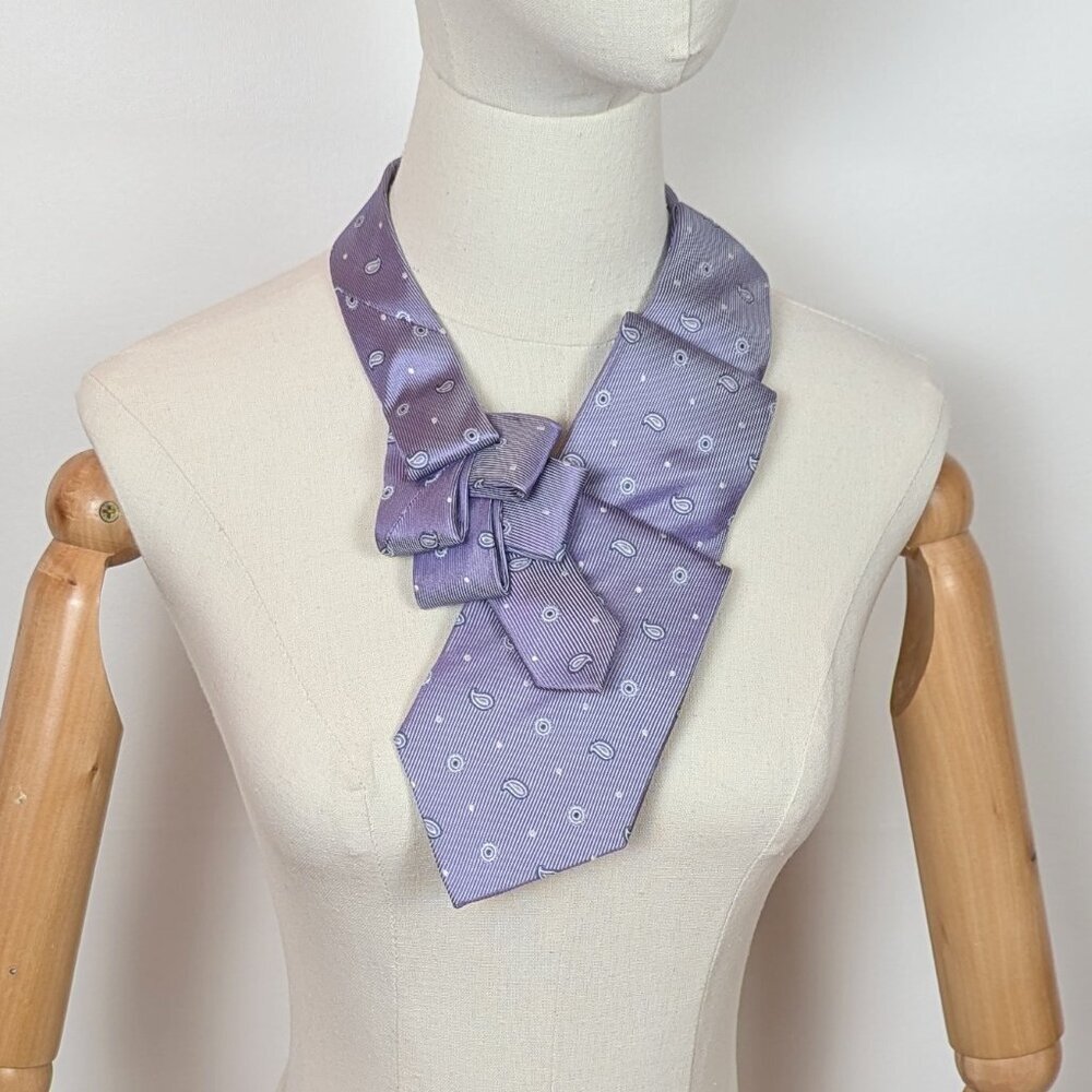 NWT Ogsplosh Unisex Silk Ascot Scarf Lavender Size Long
